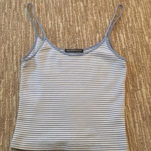 Brandy Melville blue and white striped tank top